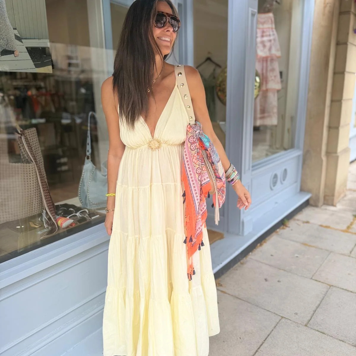 Dahlia Maxi Dress - Lemon | Law and Co