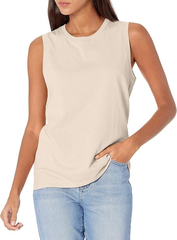 The Drop Women's Nicole Crew-Neck Muscle Tank Top | Amazon (US)