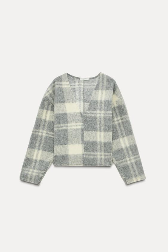SOFT CHECK SWEATSHIRT | Zara US