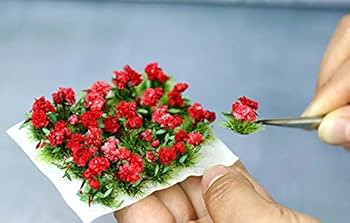 40 Pcs Flower Cluster Flower Vegetation Groups Grass Tufts Miniature Static Scenery Model for DIY... | Amazon (US)