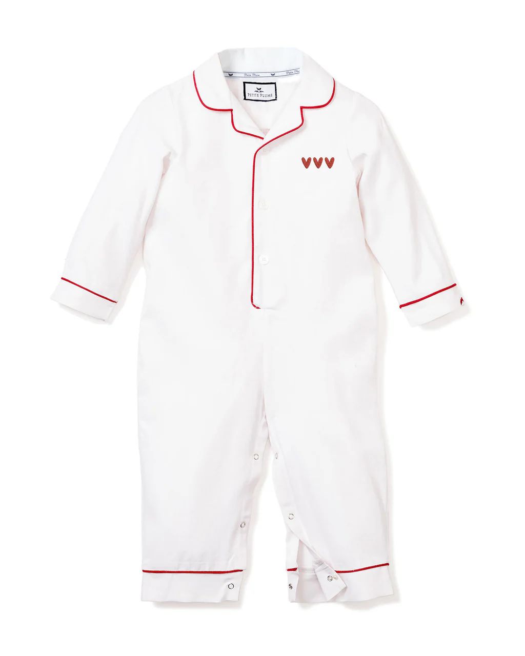 Valentine's Limited Edition -  Romper with Heart Embroidery | Petite Plume
