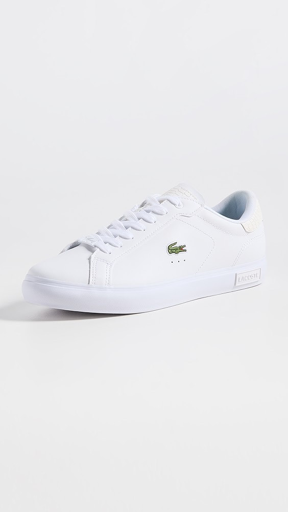 Lacoste Powercourt Burnished Leather Sneakers | Shopbop | Shopbop