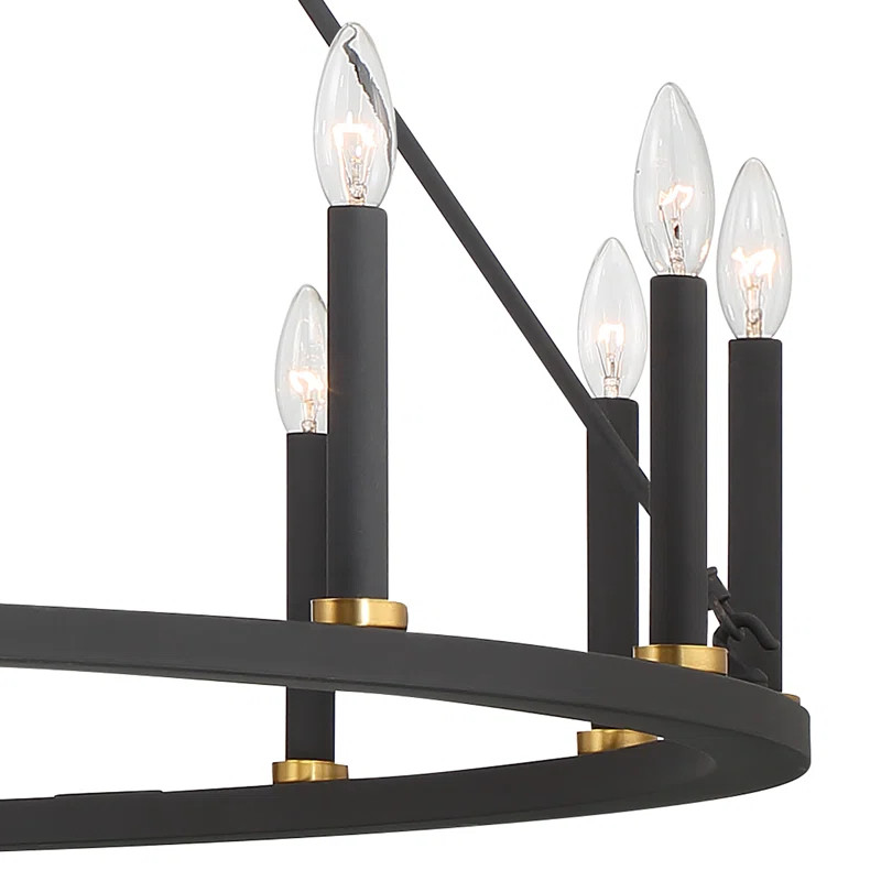 Finchley Dimmable Wagon Wheel Chandelier | Wayfair North America