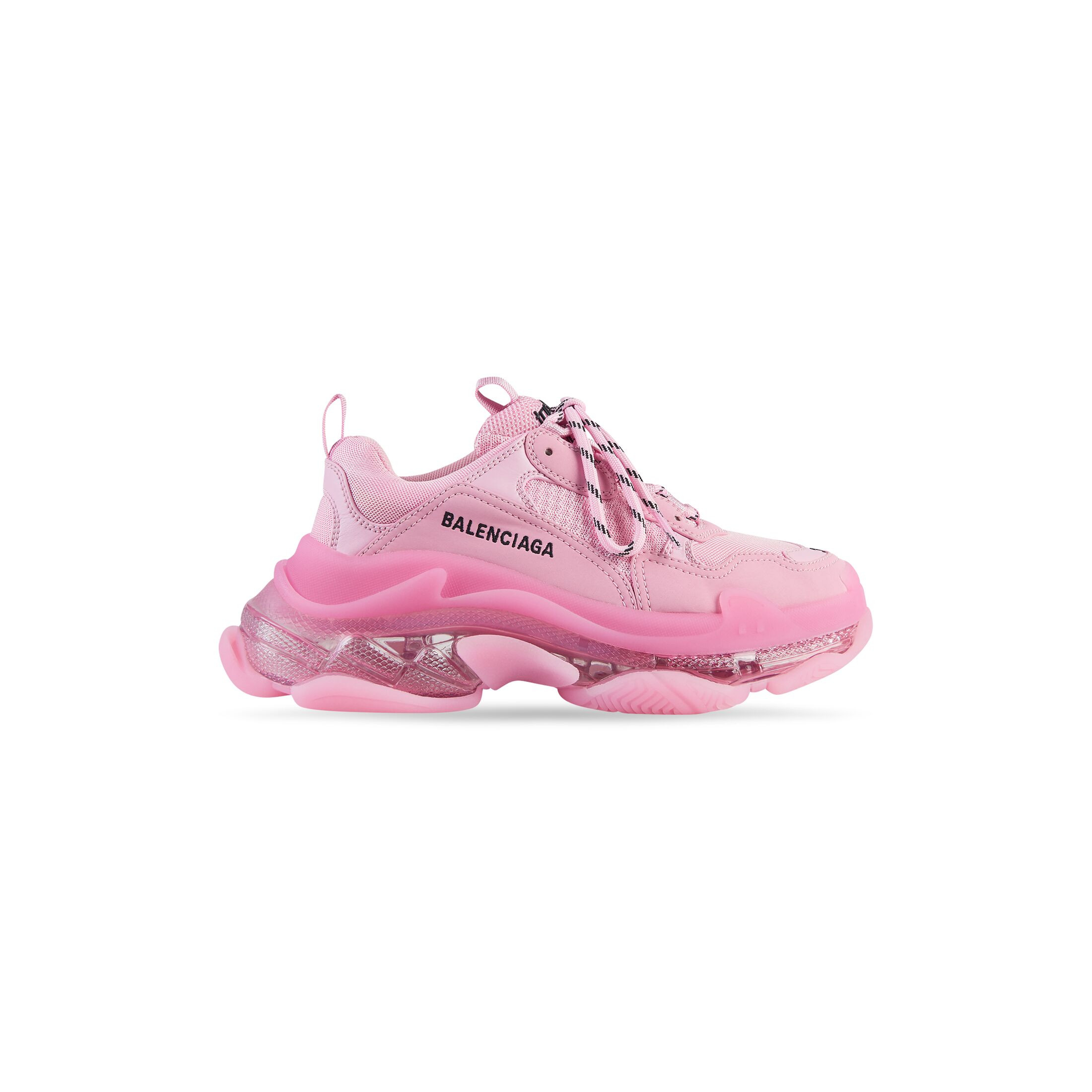 Women's Triple S Clear Sole Sneaker in Pink | Balenciaga