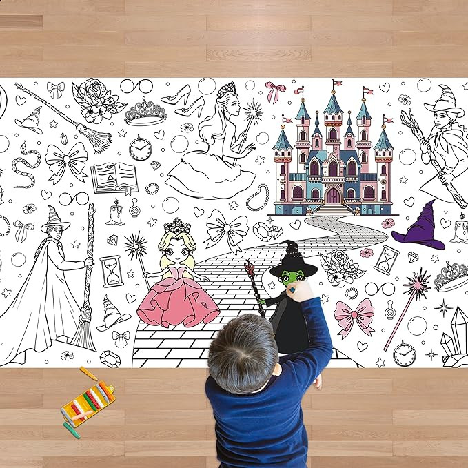 Giant Coloring Poster/Tablecloth - Witch Party Decorations - 30 x 72 Inches Jumbo Paper Coloring ... | Amazon (US)