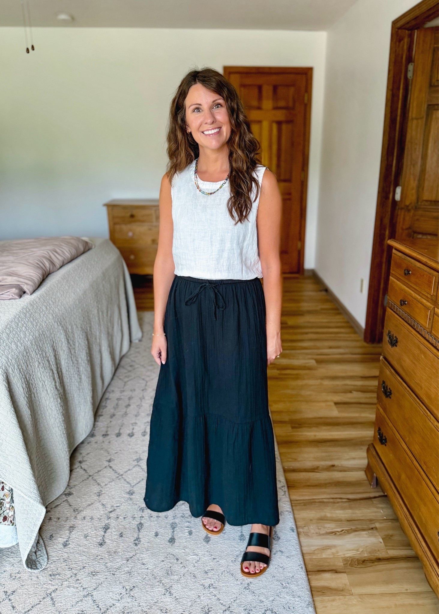 Xs in my linen tank (also linked the cropped version) and small in my skirt (selling out—linked similar!) my reef sandals are size 6

#LTKPetite #LTKgrwm #LTKootd