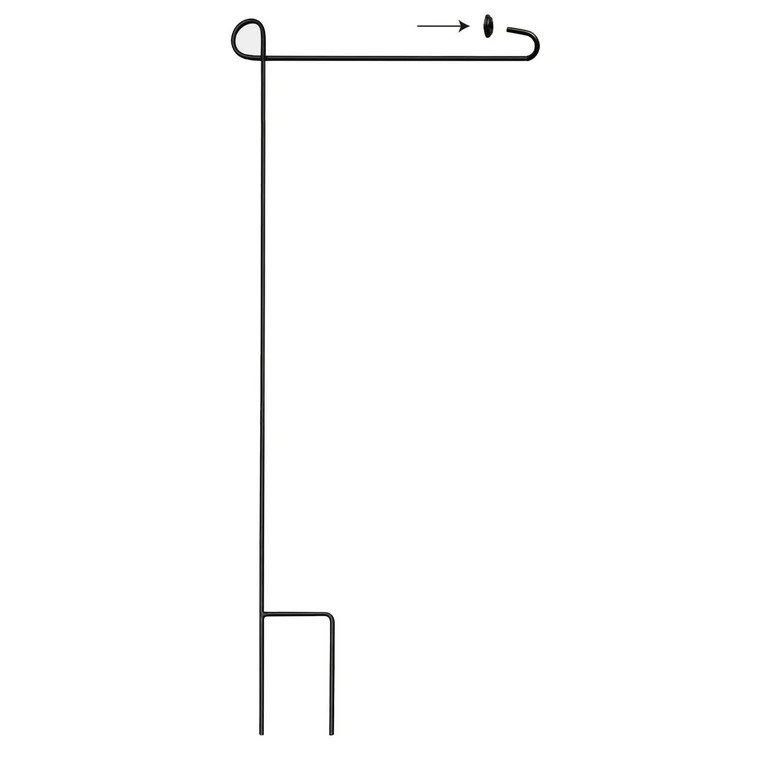 Meadow Creek 2023 Spring, Black Forged Steel Garden Flag Stand, Assembled 40" L x 15" W | Walmart (US)