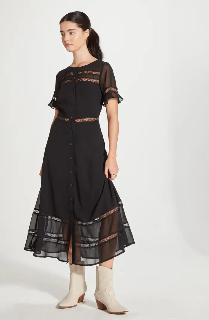 WISHLIST Lace Inset Midi Dress | Nordstromrack | Nordstrom Rack