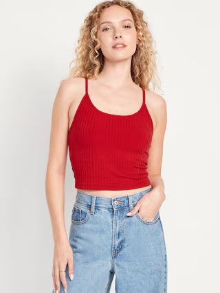 Fitted Ultra-Crop Ribbed Cami | Old Navy (US)