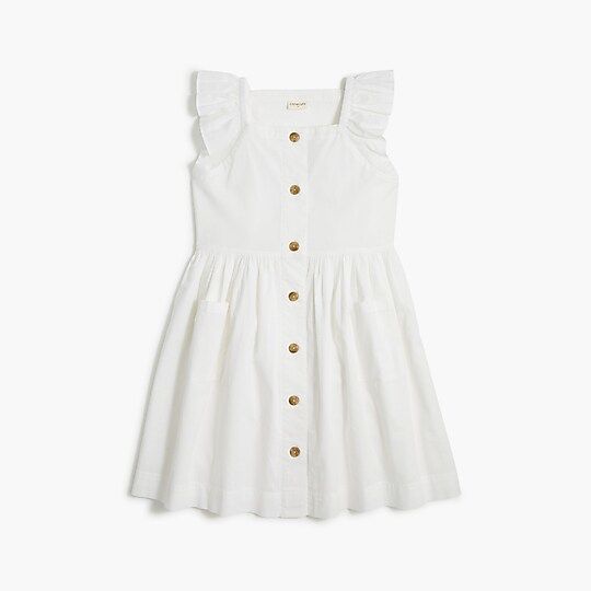 Girls' cotton button-up dress | J.Crew Factory