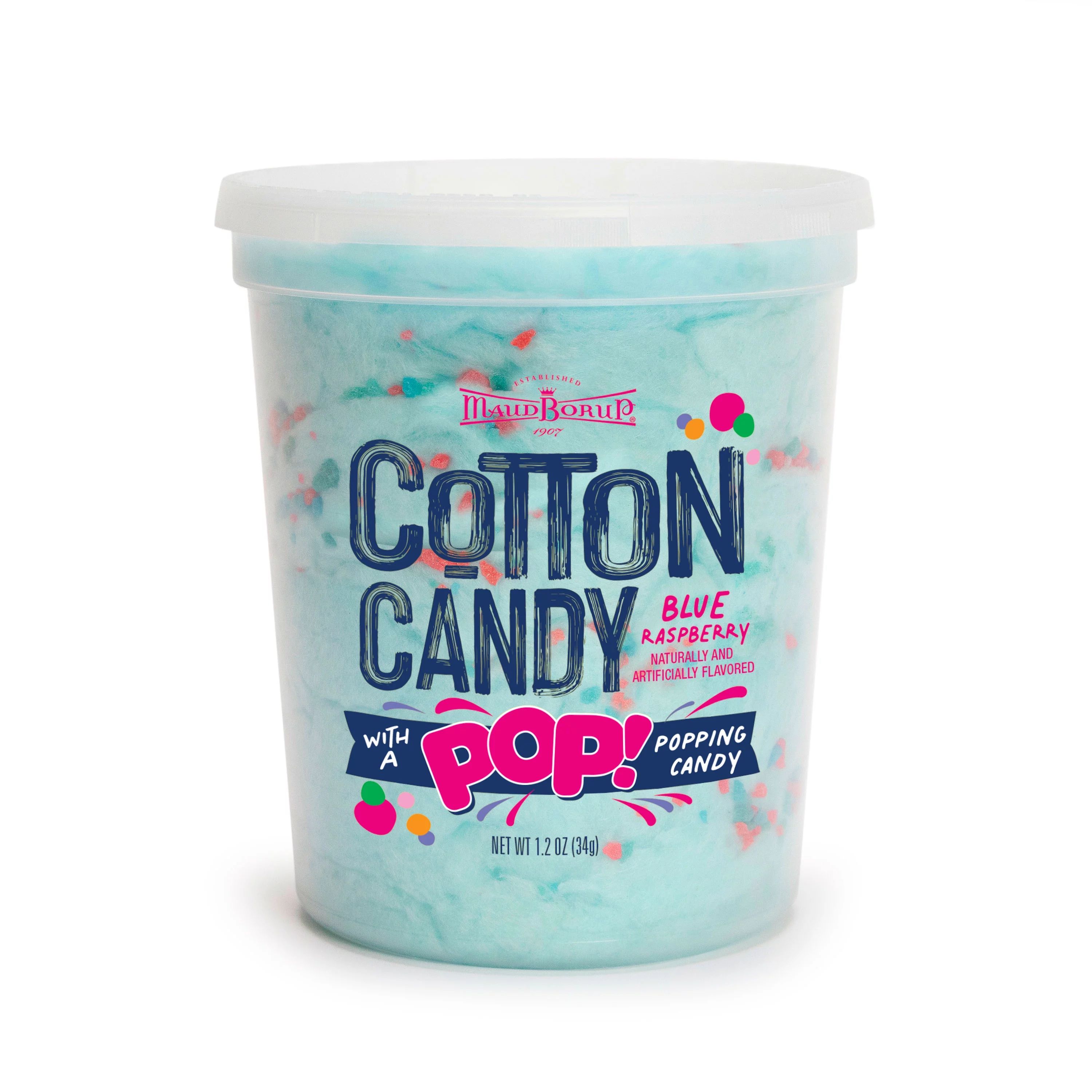 Maud Borup Blue Raspberry Popping Candy Cotton Candy, 1.2 oz | Walmart (US)