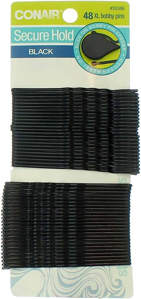 Conair Xtra Long Black Bobby Pins - 48Ct | Amazon (US)