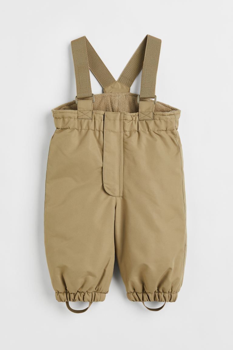 Snow Pants with Suspenders - Olive green - Kids | H&M US | H&M (US + CA)