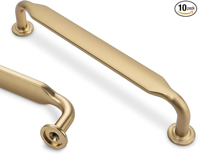 10 Pack 5 Inch Cabinet Pulls Champagne Bronze Kitchen Handles Zinc Alloy Drawer Pulls Solid Cabin... | Amazon (US)