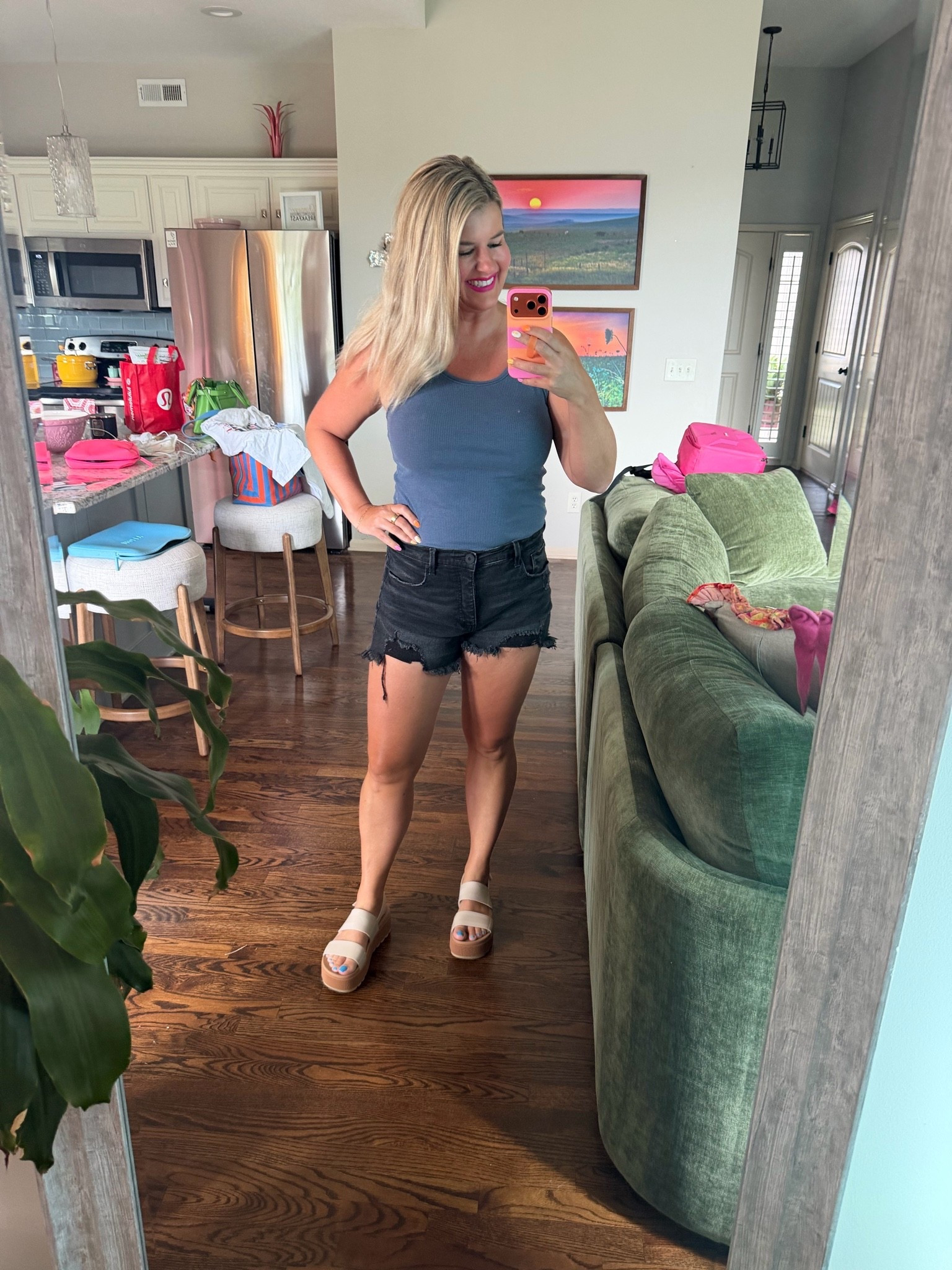 This tank is on sale for $5 right now! I also have it and have posted in it in the brown color! I just got three more colors 😳😂 also linking my shoes, lipstick, earrings and phone case. Shorts are old that a brand sent me a couple years ago

#LTKgrwm #LTKSaleAlert #LTKdayinmylife