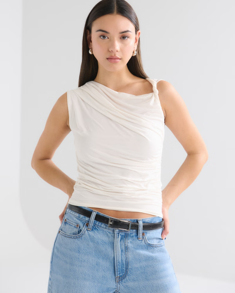 Draped Twist Top | Abercrombie & Fitch (US)