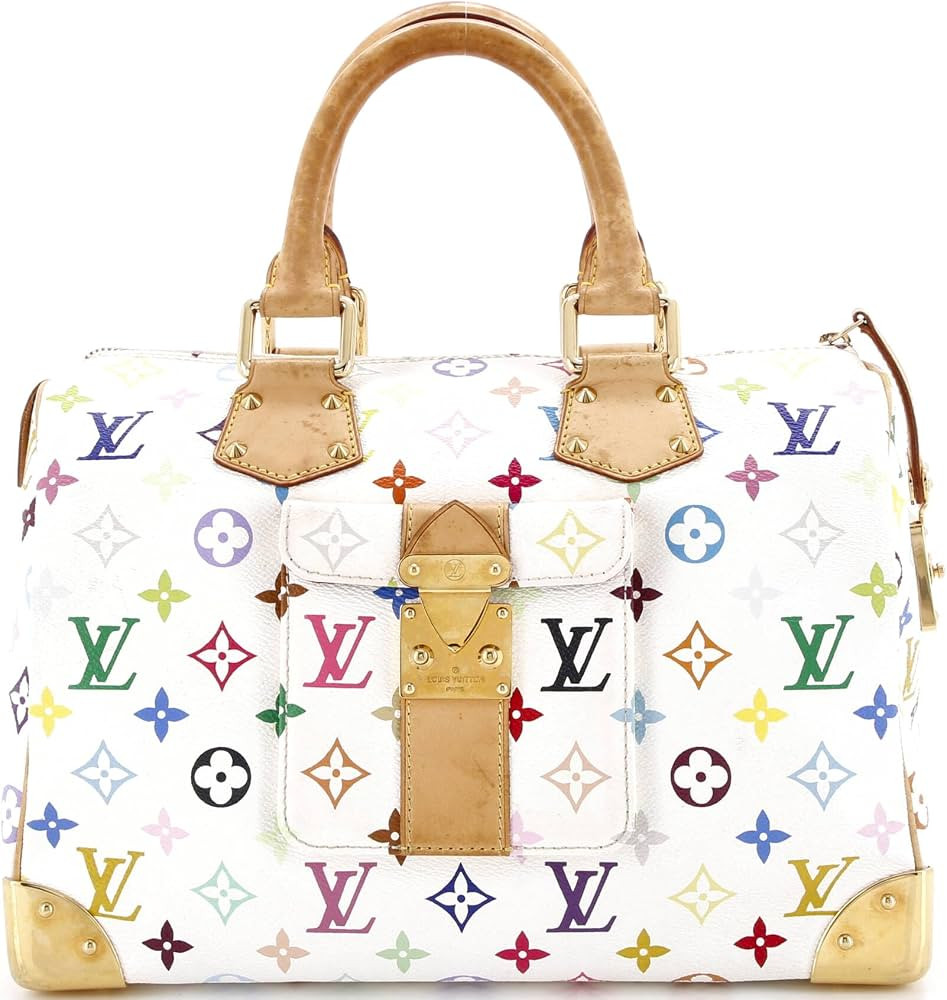 Amazon.com: Louis Vuitton, Pre-Loved Speedy Handbag Monogram Multicolor 30, White : Amazon Luxury | Amazon (US)