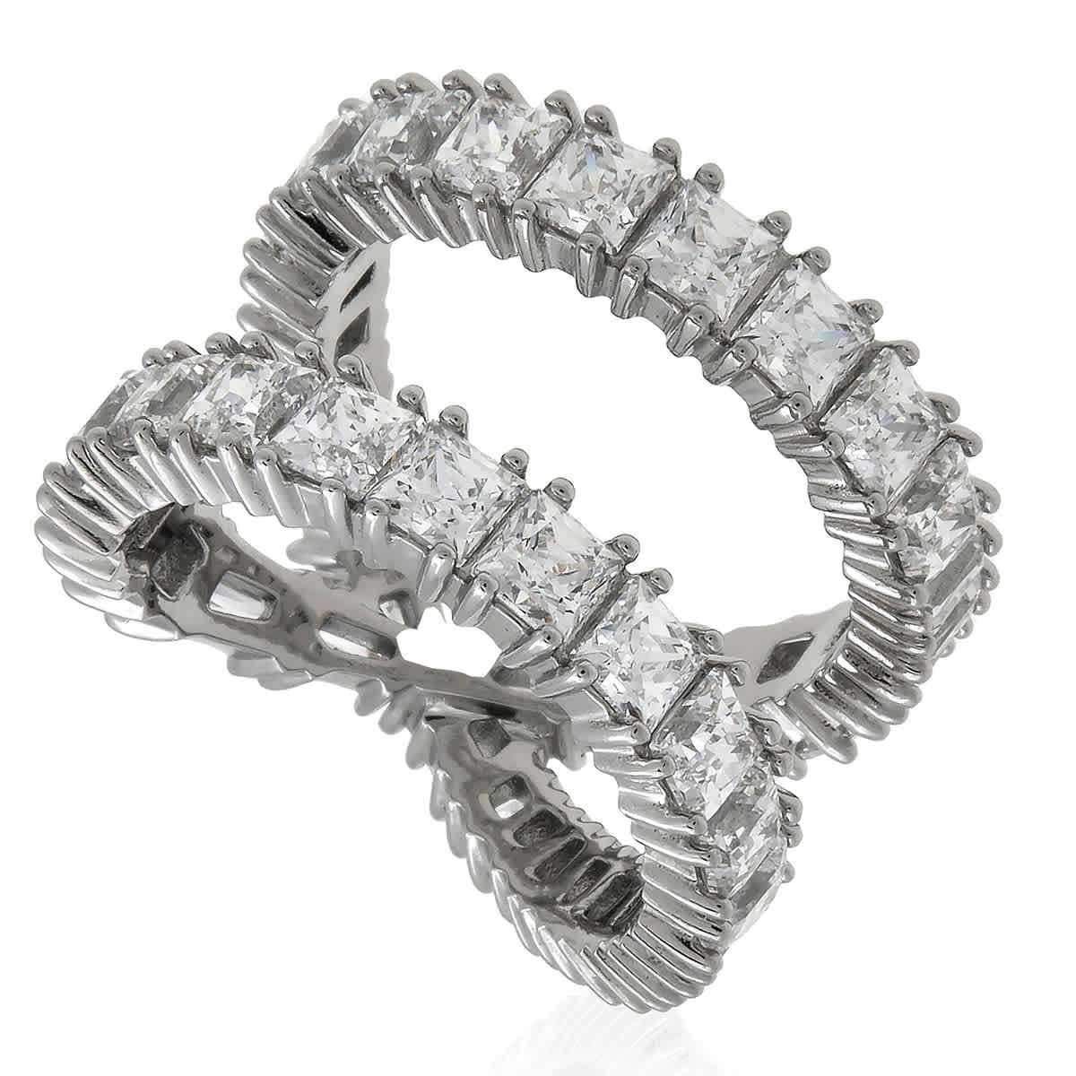 Swarovski Hyperbola Motif Ring Rhodium Shiny White, Size 52 (US 5.75) | Jomashop.com & JomaDeals.com