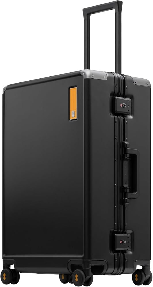 LEVEL8 Zipperless Checked Luggage with Aluminum Frame, Upgraded Medium Hardside Suitcase with Spi... | Amazon (US)