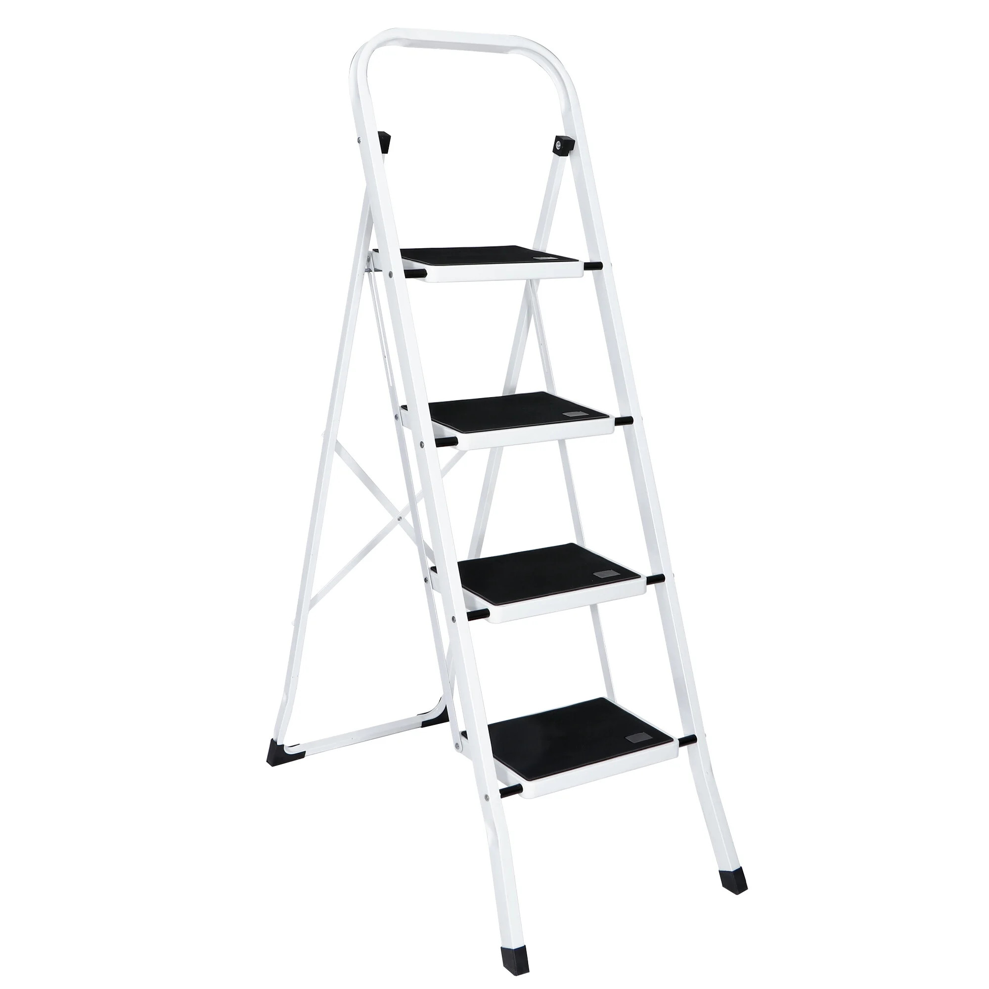 ZENY 4 Step Ladder Portable Folding Step Stool with Handgrip Anti-Slip, Wide Platform Steps, 330 ... | Walmart (US)