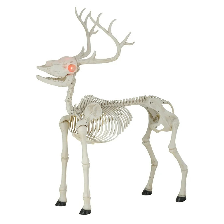 60 Inch Animated White Skeleton Deer, Halloween Decoration, by Way to Celebrate | Walmart (US)
