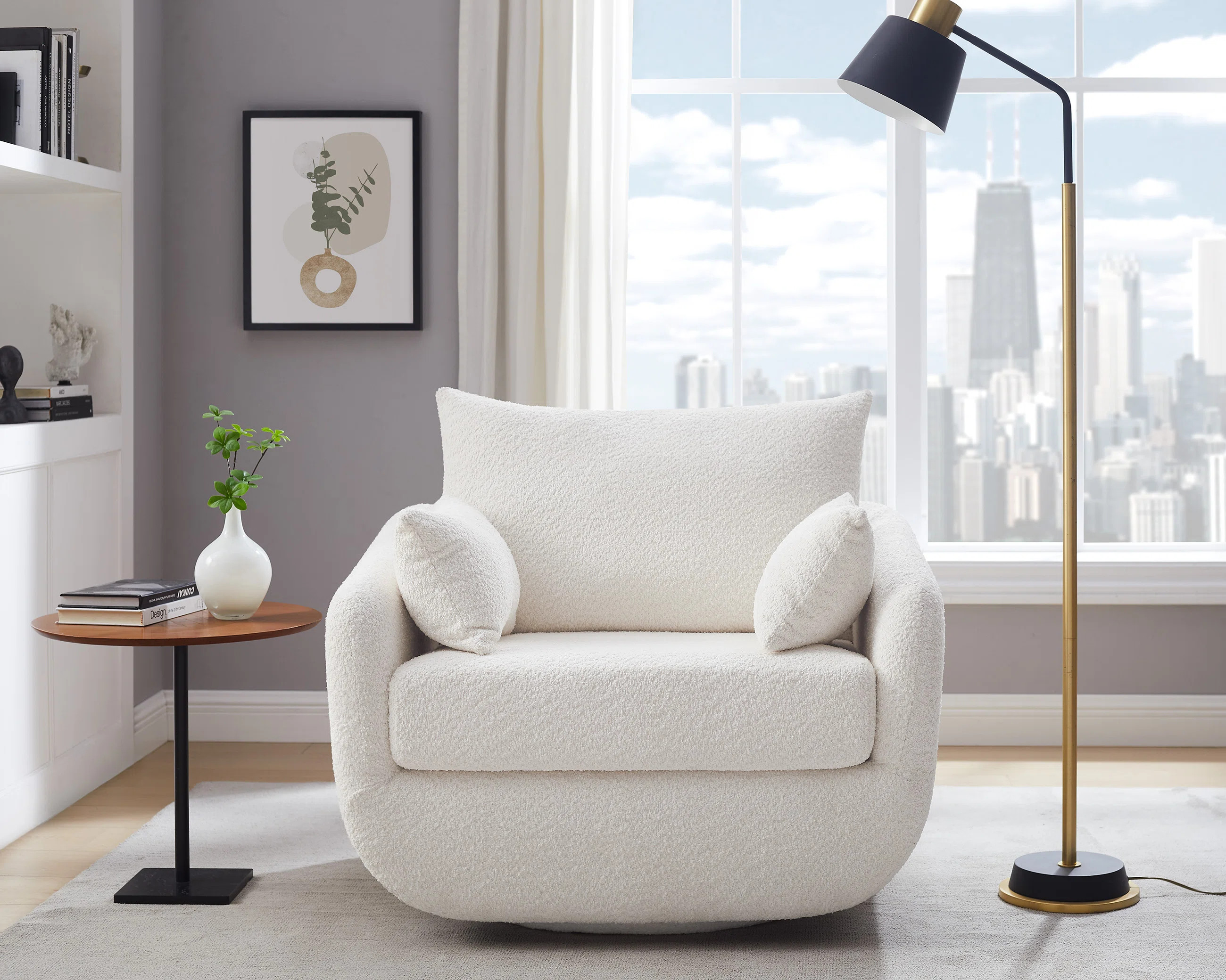 Rayel 40 "Width Swivel Single Chair Sits Deep And Comfortable | Wayfair North America