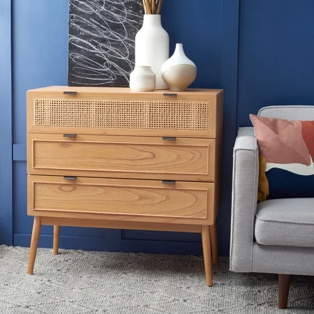 Safavieh SAFAVIEH Baisley 3-Drawer Rattan Chest Natural | Walmart (US)