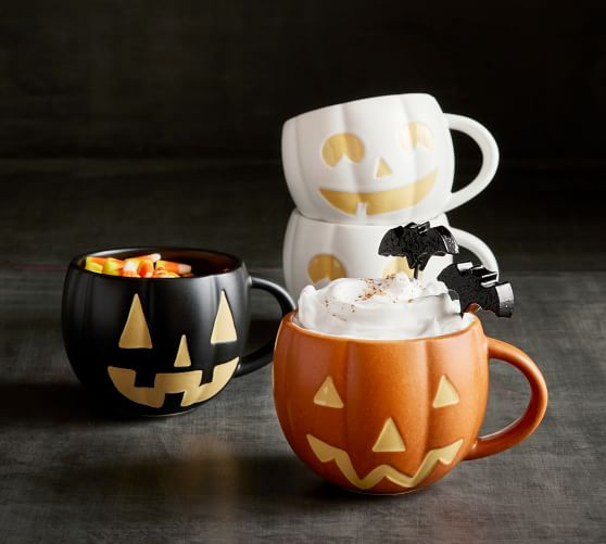 Jack-O'-Lantern Stoneware Mugs | Pottery Barn (US)