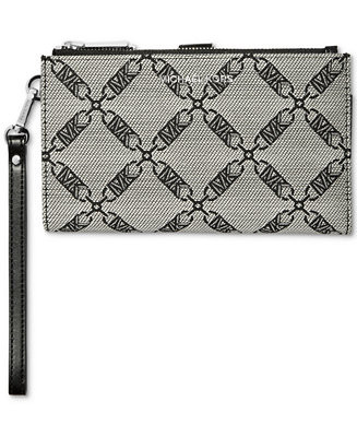 Michael Kors Logo Jet Set Double Zip Wristlet - Macy's | Macys (US)