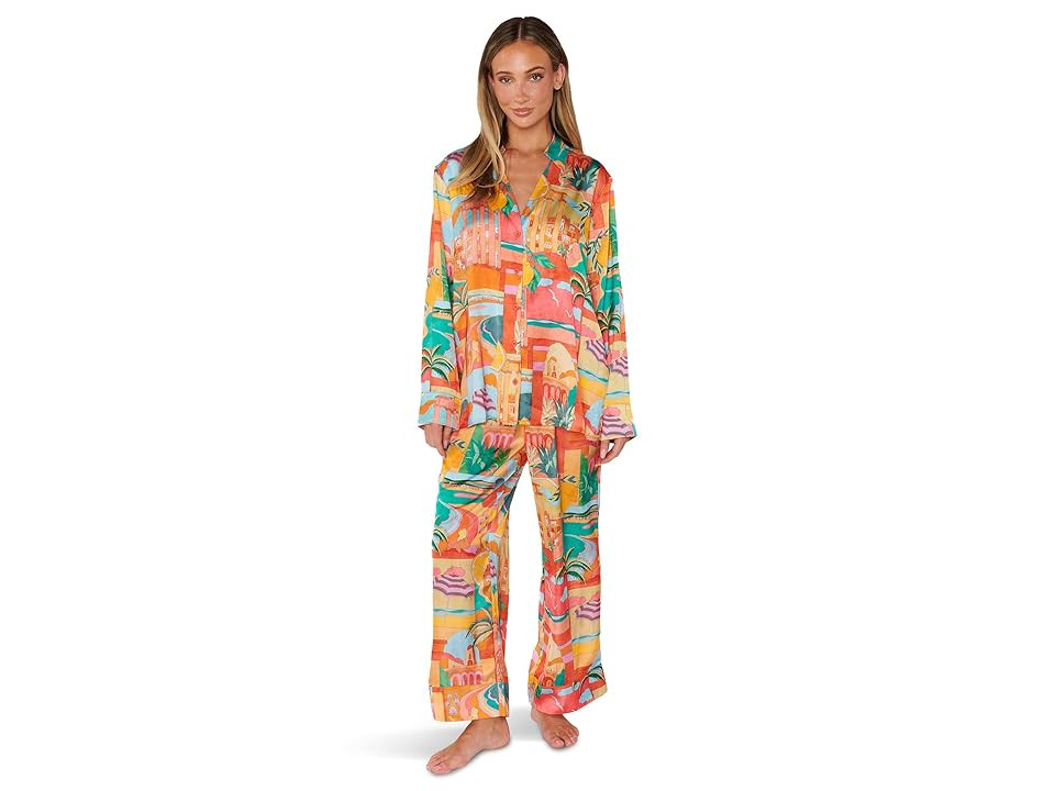 Show Me Your Mumu Early Night PJ Set Women's Pajama Sets Postcards From Italia : XS, Polyester/Spandex | Zappos