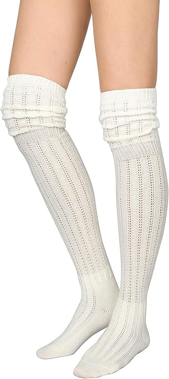 STYLEGAGA Winter Slouch Top Over The Knee High Knit Boot Socks | Amazon (US)