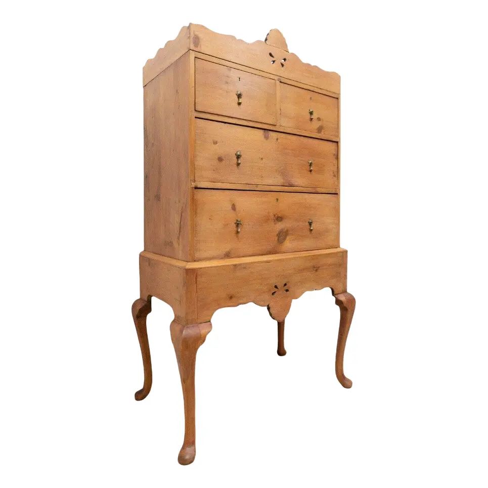 Antique French Pine Decorative Dresser Chest of Drawers | Chairish