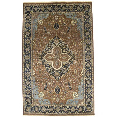 Traditional Indo Heriz Serapi Oriental Area Rug in Rust/Navy/Green | Wayfair North America