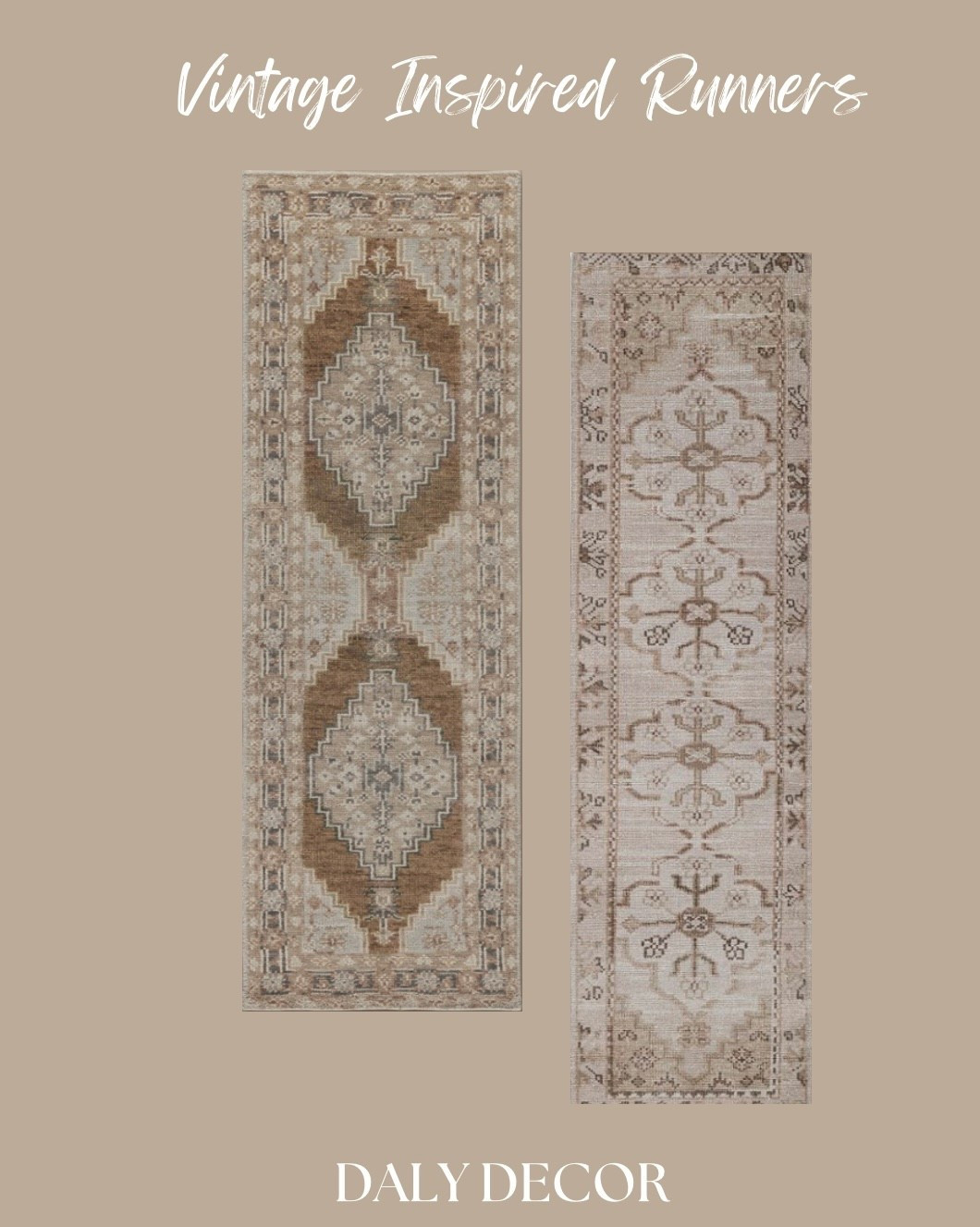 Vintage Inspired Runners - Neutral & Stunning