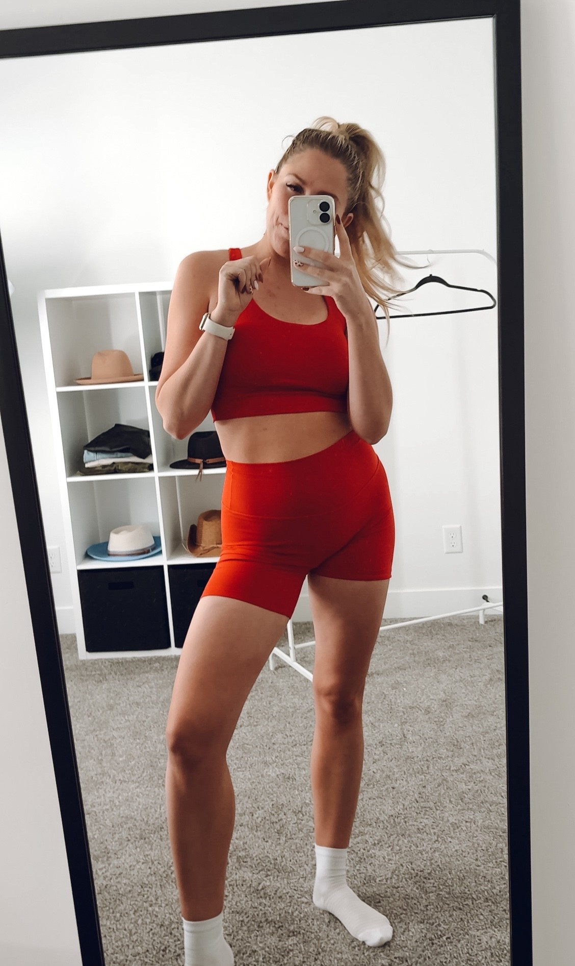 Bump friendly workout outfit! Love these biker shorts— they’re soft and the perfect length!! bought the top & shorts separately but in the same color so they look like a matching set! Both true to size 

| workout outfit | activewear | women’s biker shorts | pregnant workout outfit 

#LTKActive #LTKBump