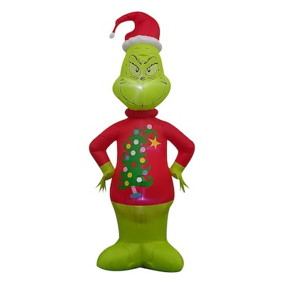 Grinch 6-5-ft LED Grinch Christmas Inflatable | Lowe's