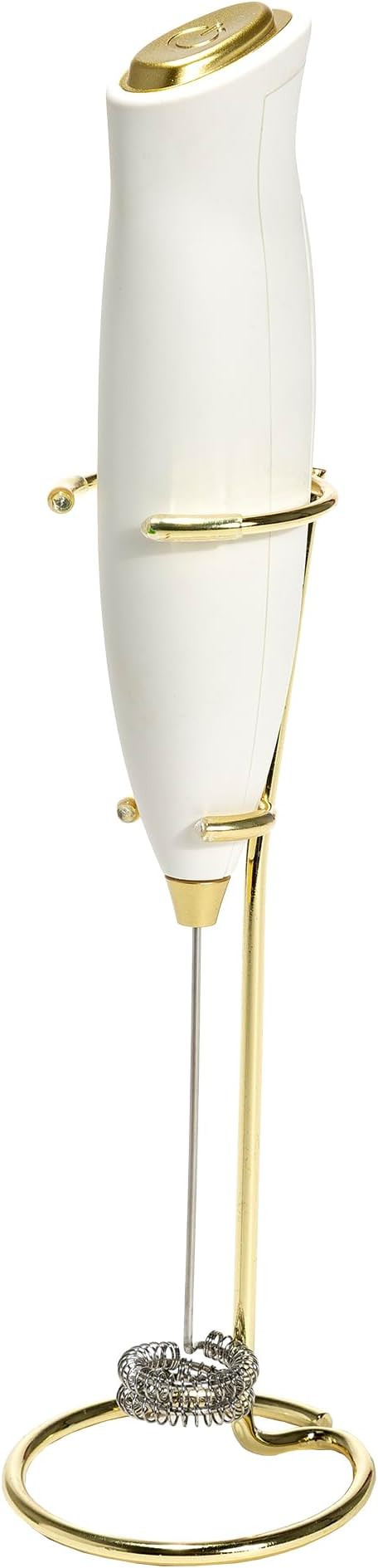 Paris Hilton Electric Handheld Milk Frother with Double Coil Head Whisk and Gold Metal Stand, Bat... | Amazon (US)