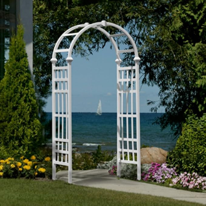 Athens 39"W x 81"H Vinyl Arbor | Amazon (US)