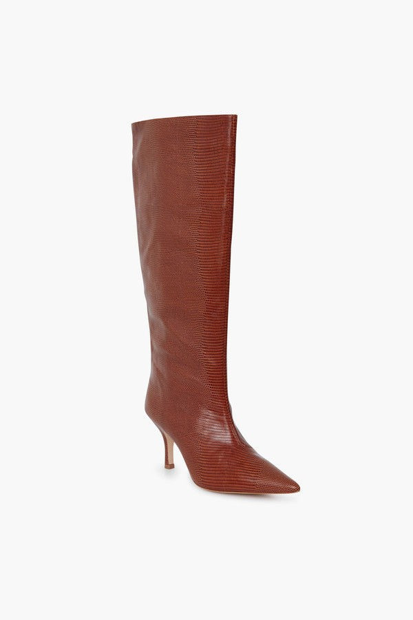 Hazelnut Embossed Lizard Whitney Boots | Tuckernuck (US)