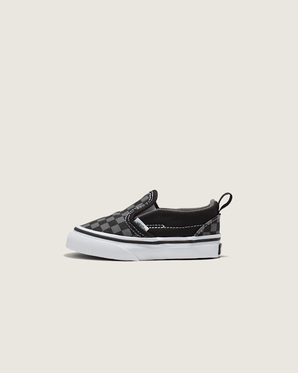 Vans Toddler Classic Slip-On V Checkerboard Shoes (Checkerboard Grey / Black) - 7.0 | Vans (US)