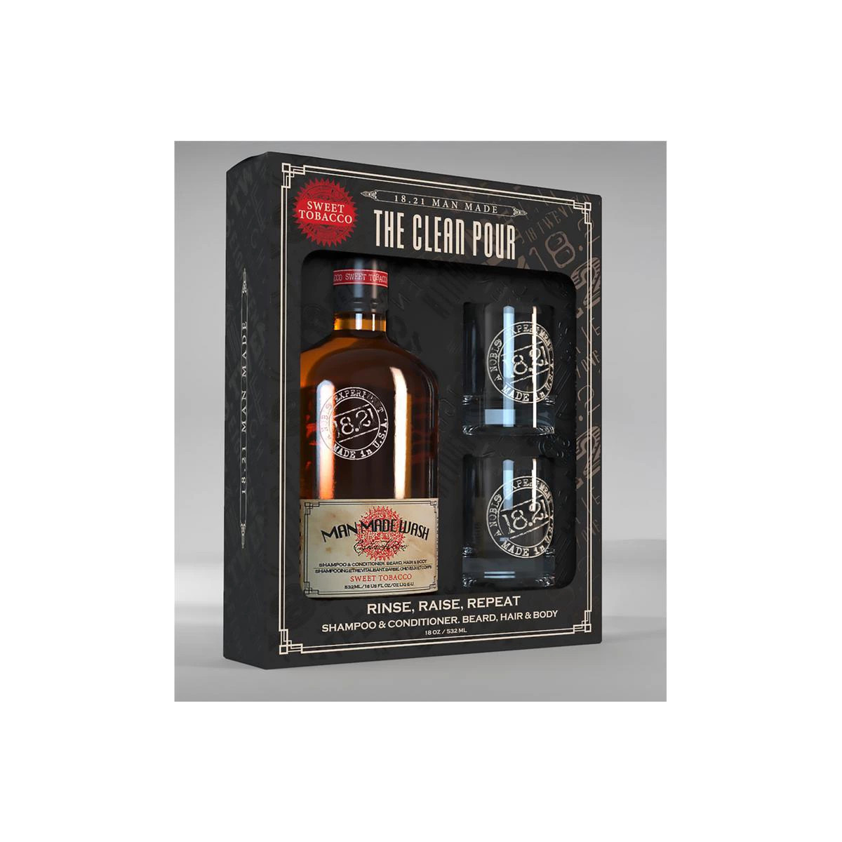 18.21 Man Made Mens Shampoo and Conditioner, Body Wash Holiday Gifts for Men-The Clean Pour, 18 f... | Target