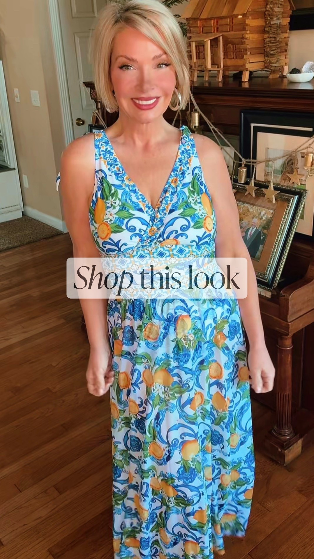 Save additional $ with my discount code. MRSCLARK .  This is a one piece bathing suit with an adorable cover up, which we love because nobody’s got time for a full wardrobe change. The print is bright and happy with those blue and white Mediterranean style swirls and pops of yellow that feel very lemon grove meets seaside vacation. The neckline is a flattering wrap style that gives shape without being too low, and the straps are wide enough to feel secure and grown woman approved.bbThe fabric flows away from the tummy and hips, so it’s forgiving, comfy, and not clingy. It gives you coverage while still looking feminine and pulled together. You could absolutely wear this straight from the pool to lunch with sandals and big sunnies and never once feel underdressed.

#LTKSaleAlert #LTKPlusSize #LTKSeasonal