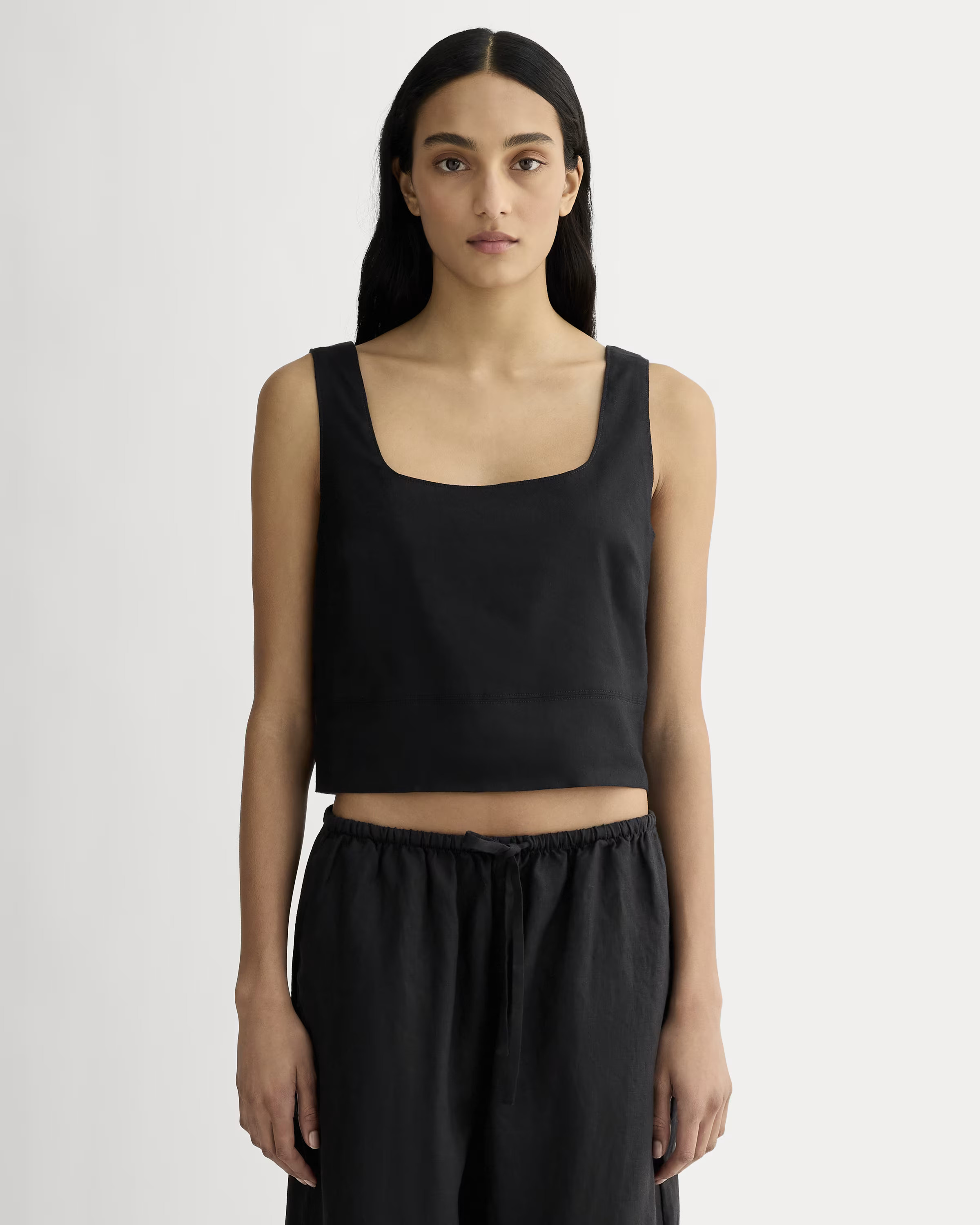 The Square Tank in Stretch Linen | Everlane