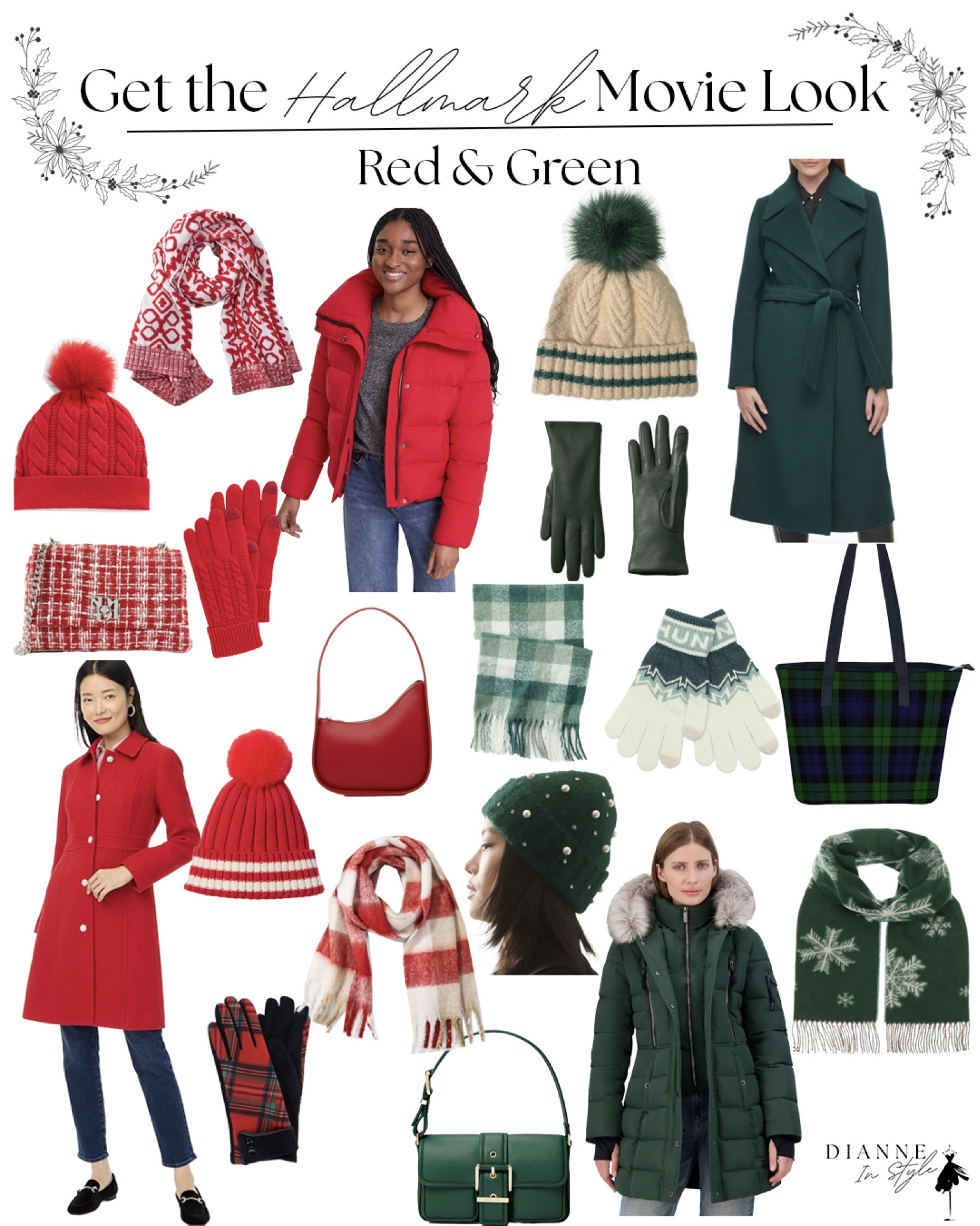 Here is one of five of my collages on how to get that Hallmark Christmas movie look. Look for four other colors: Blue/Sage, Pink/Purple, Yellow/Orange and Burgundy/Camel.

See them all here on my LTK page.

#LTKStyleTip #LTKHoliday #LTKSeasonal