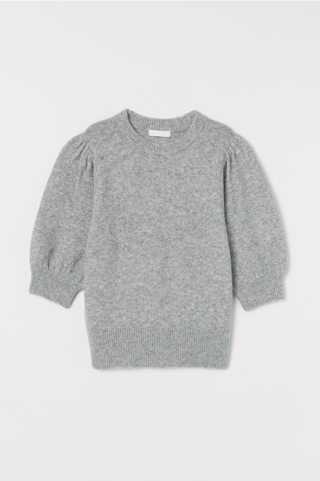 Puff-sleeved Knit Sweater | H&M (US + CA)