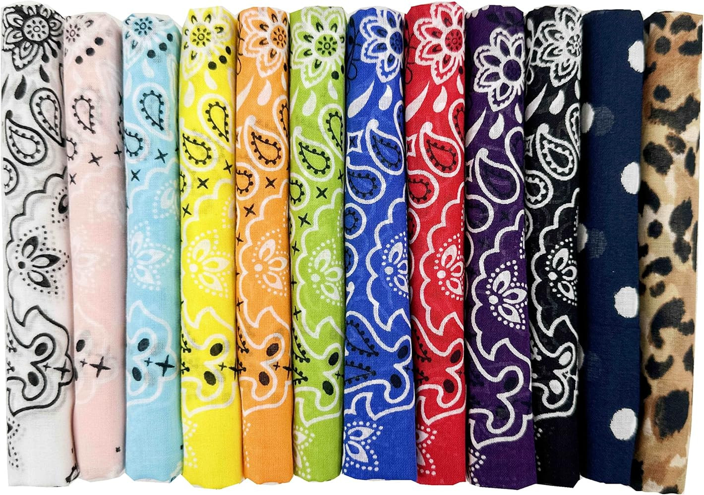Bandanas Gift Set 12 Pack Soft Thin Handfeel Cotton Bandanna Scarf for men | Amazon (US)