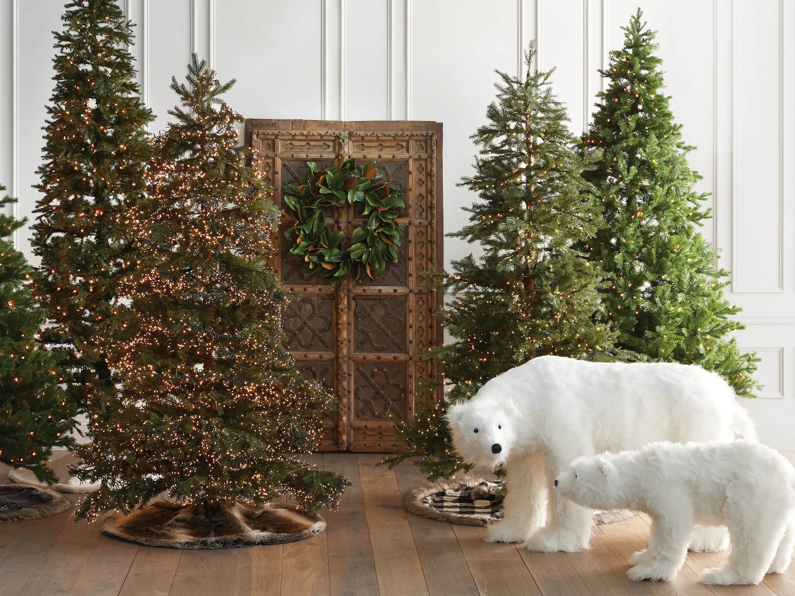 Winter Pre-Lit Faux Pine Tree | Arhaus