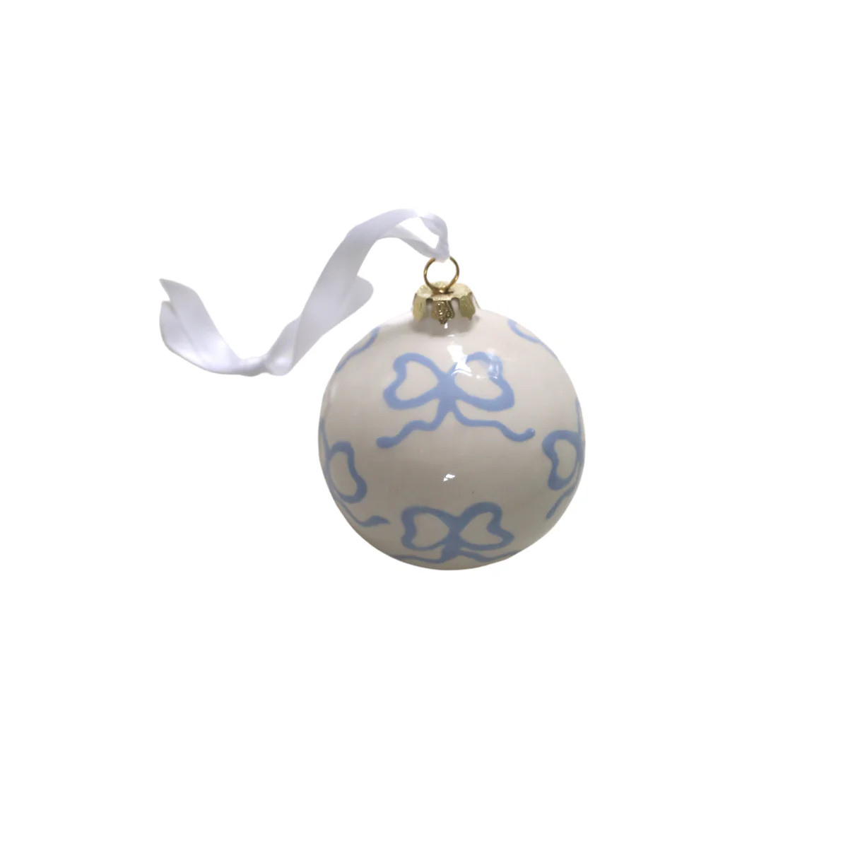 Bow Ball Ornament | Bows & Blue