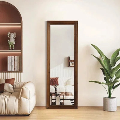 Wood Frame Full Length Mirror, Free Standing Floor Mirror | Wayfair North America