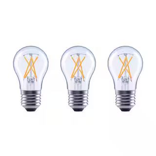 40-Watt Equivalent A15 Dimmable ENERGY STAR Clear Glass Decorative Filament Vintage LED Light Bul... | The Home Depot